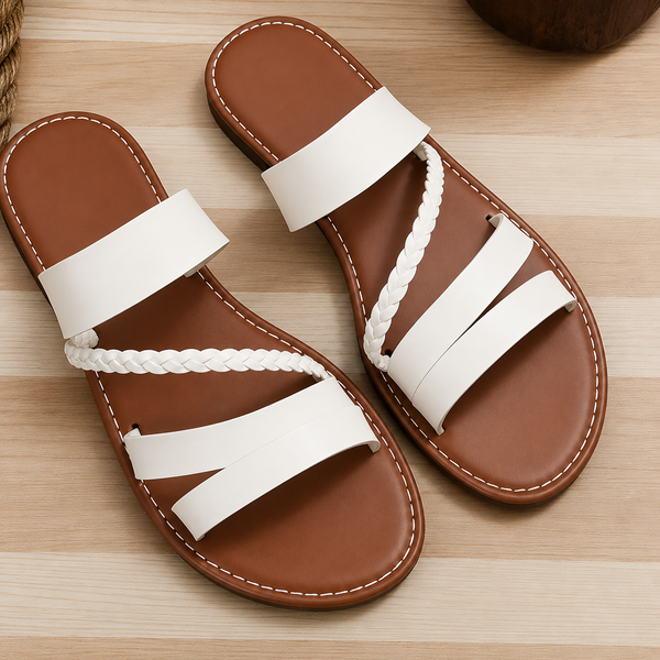 Sandali Donna Nina Multifascia Bassi Slip-On Estivi