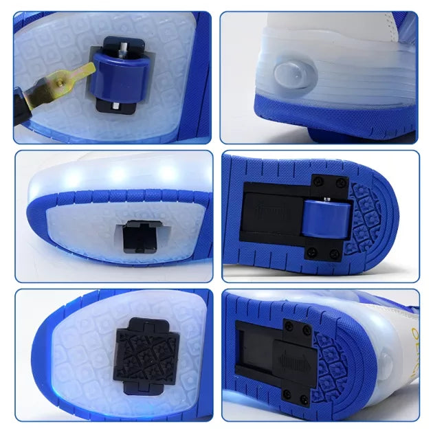 Scarpe a Rotelle LED Bambini – Luci Colorate e Ricarica USB