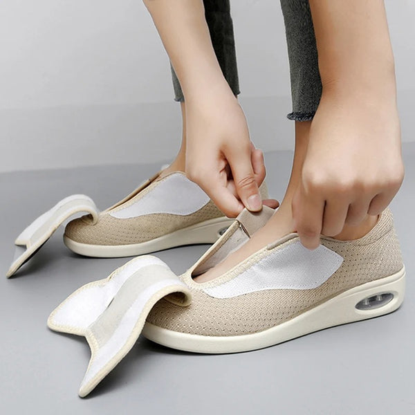 Scarpe Diabetiche Donna per Piedi Larghi – Traspiranti, Facili da Calzare, con Cuscino d’Aria - Salute Farma