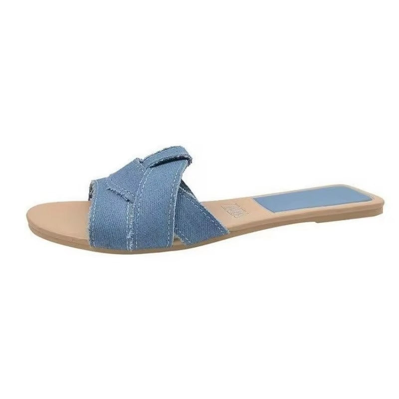 Sandali Donna Piatti – Pantofole Eleganti Intrecciate
