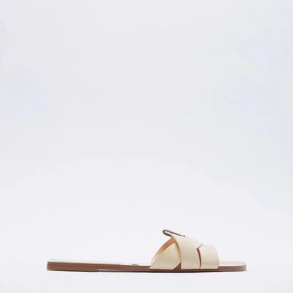 Sandali Donna Piatti – Pantofole Eleganti Intrecciate