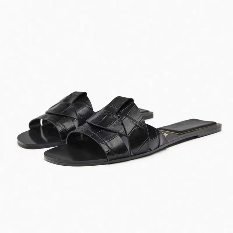 Sandali Donna Piatti – Pantofole Eleganti Intrecciate