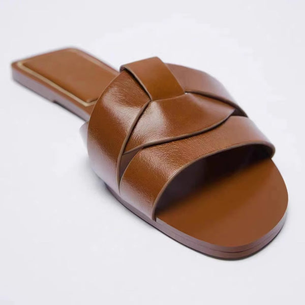 Sandali Donna Piatti – Pantofole Eleganti Intrecciate