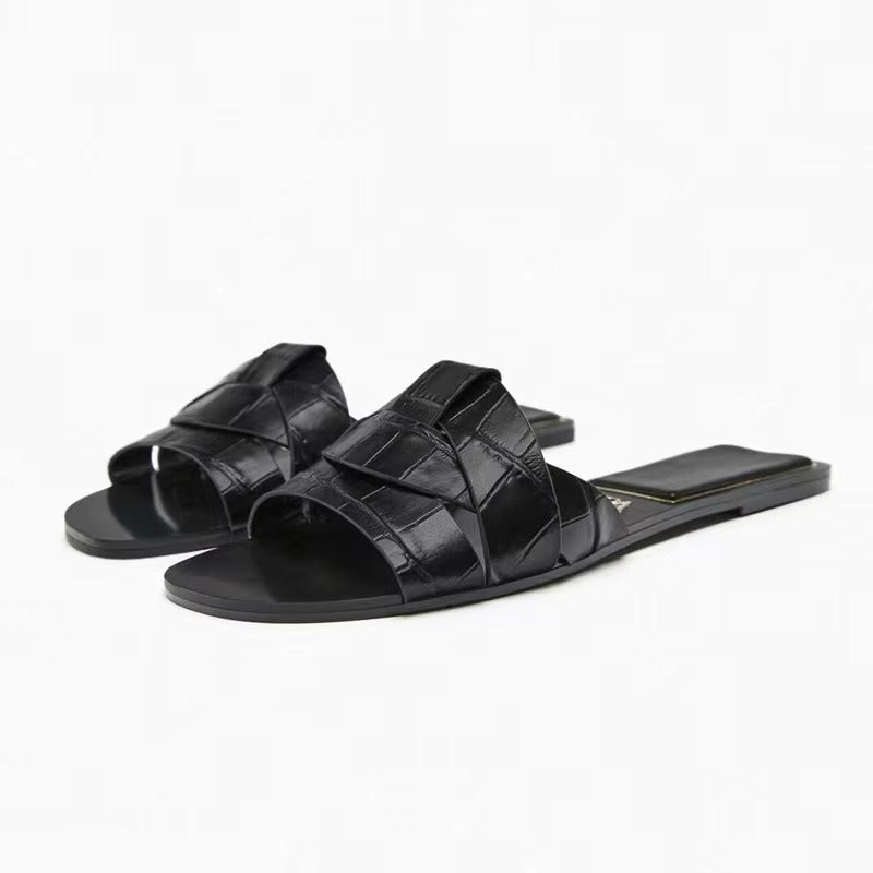 Sandali Donna Piatti – Pantofole Eleganti Intrecciate