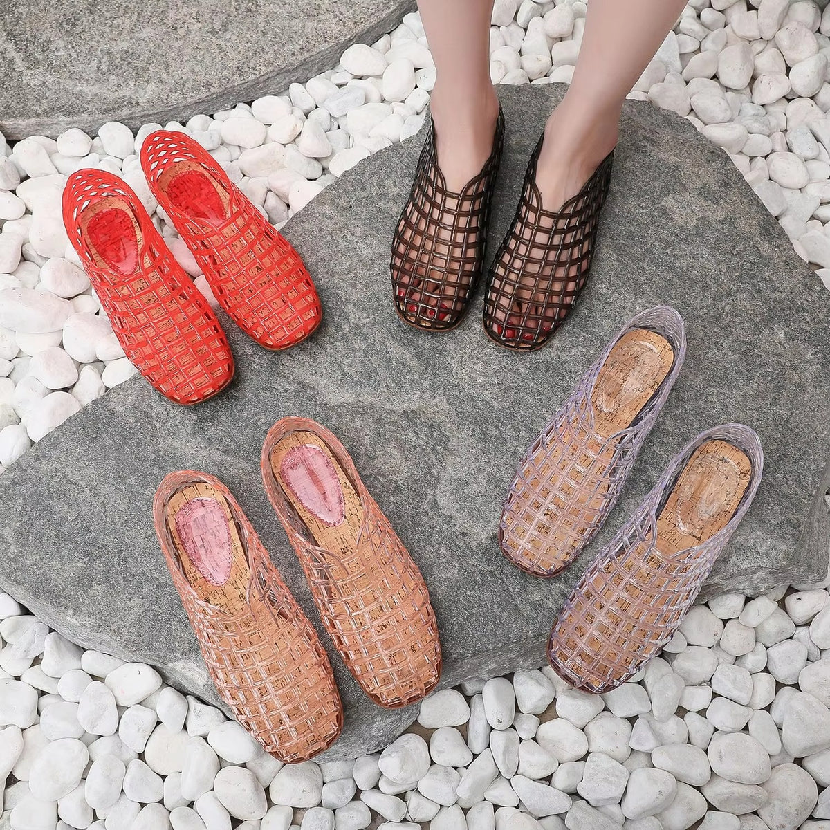 Sandali Donna Jelly Traforati – Scarpe Estive a Punta Chiusa Comode e Leggere