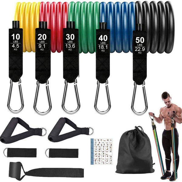 Bande elastiche fitness di resistenza per la muscolatura - Salute Farma
